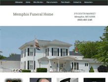 Tablet Screenshot of memphisfuneralhome-mo.com